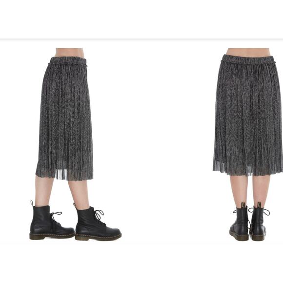 Isabel Marant Étoile Beatrice Metallic Pleated Skirt 36 - Picture 11 of 12